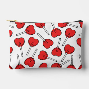 Red Lollipops, Heart Lollipops, Lollipop Pattern Accessory Pouch