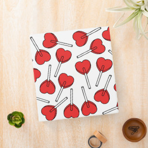 Red Lollipops, Heart Lollipops, Lollipop Pattern Binder