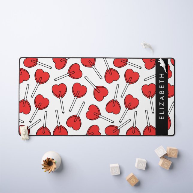 Red Lollipops, Heart Lollipops, Lolly, Your Name (Tableau pour enfants)