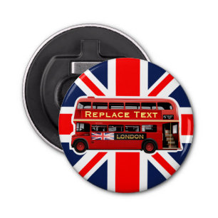 Red London Bus Bottle Opener