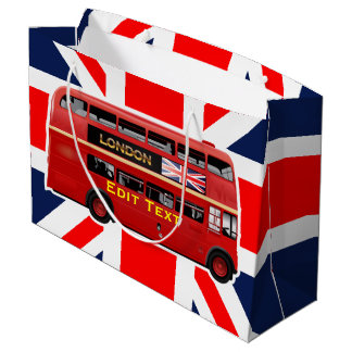 Red London Double Decker Bus Large Gift Bag