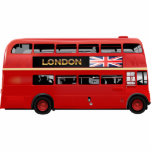 Red London Double Decker Bus Photo Sculpture Magnet<br><div class="desc">The red Leyland Titan RTL554 Double-Decker bus is a true symbol of London and Britain. Press the "Customize it!" button to add text,  pick the font,  adjust colours & size,  and make the perfect gift for your loved ones!</div>