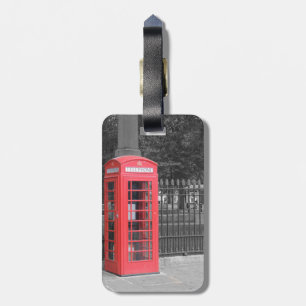 Red London Phone Box Luggage Tag