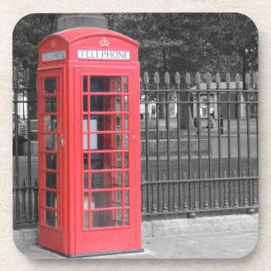 Red London Phonebox  Coaster