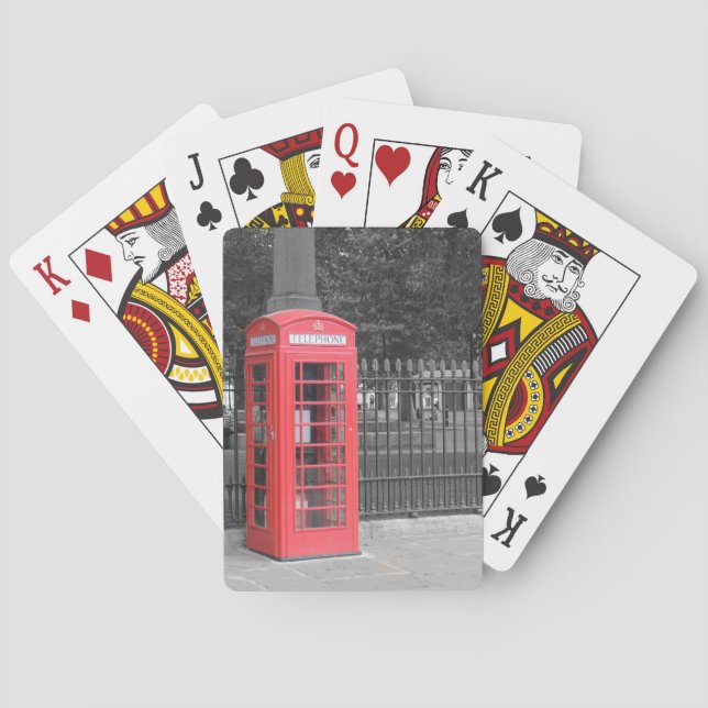Red London Phonebox Playing Cards (Back)