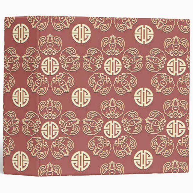 Red Longevity Flowers Binder (Front/Spine)