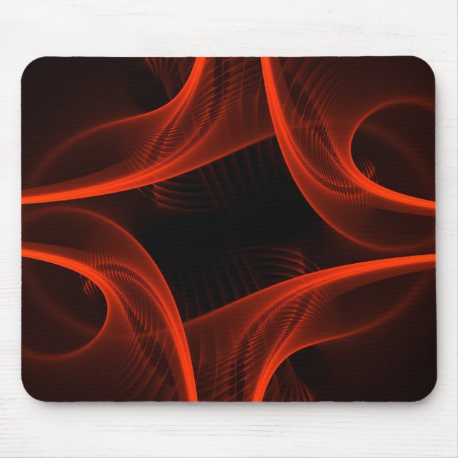 Red Loop Blades Mouse Pad (Front)
