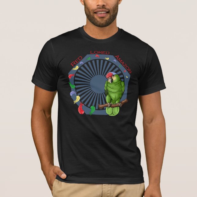 Red-Lored Amazon "Winglet" (dk) T-Shirt (Front)