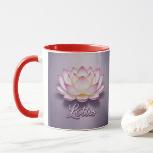 Red Lotus Flower Meditation Mug