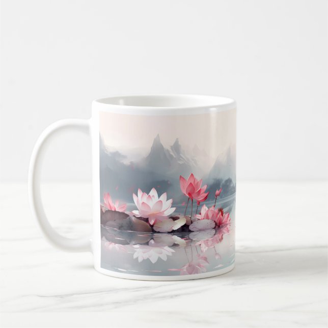 Red Lotus On Your Mug (Left)