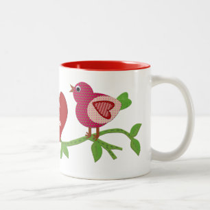 Red Love Birds Mug