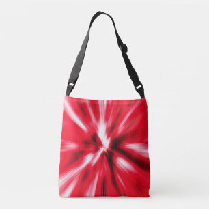 Red Love Burst Tie Dye Customize Personalize Crossbody Bag