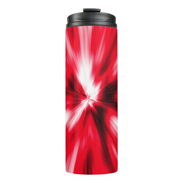 Red Love Burst Tie Dye Customize Personalize Thermal Tumbler (Front)