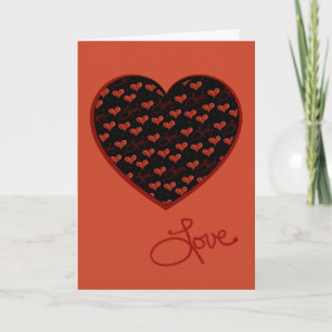 Red Love Heart Card