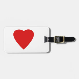 Red Love Heart. Luggage Tag