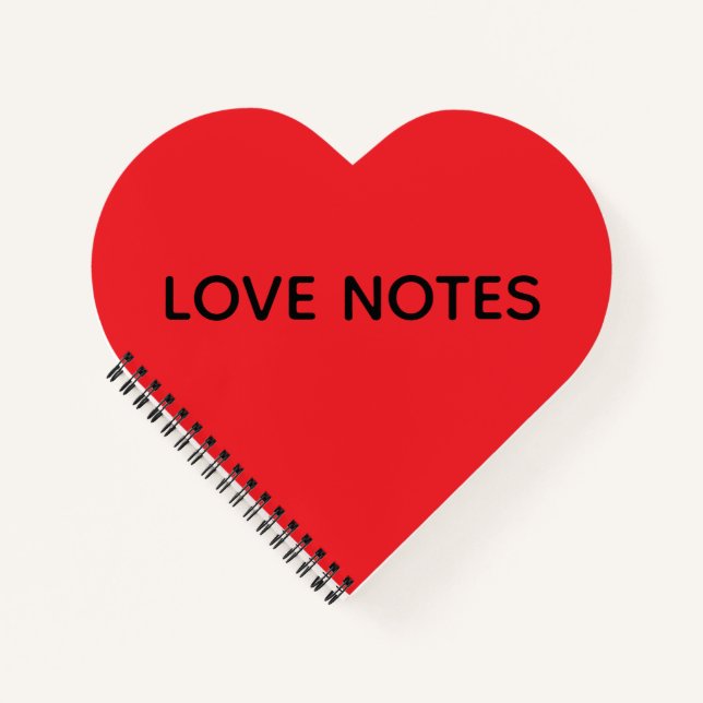 Red love heart notebook. notebook (Front)
