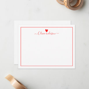 Red Love Heart Personalized Card