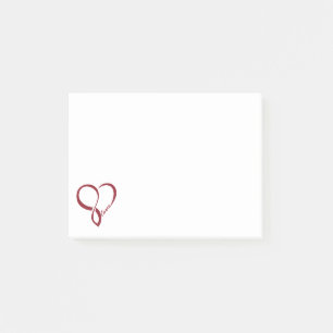 Red Love Heart PostIt Notes
