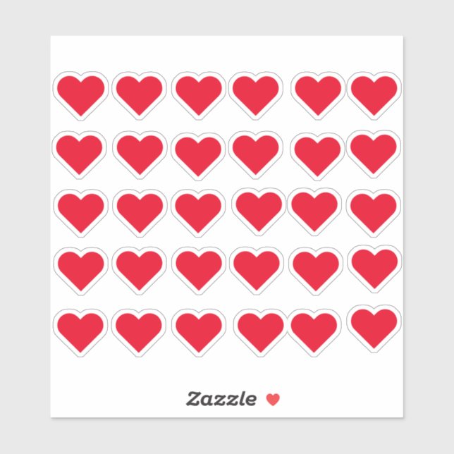 Red Love Hearts (Sheet)