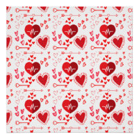 Red love hearts and arrow