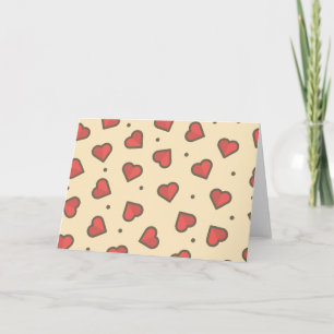Red Love Hearts Card
