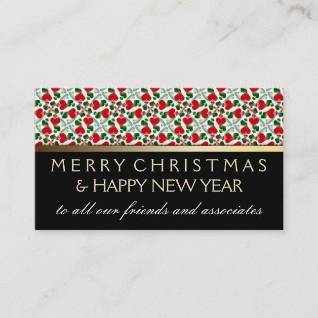 Red Love Hearts Holiday Mini Greeting Cards (Front)