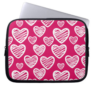 Red Love hearts Laptop Sleeve