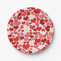 Red Love Hearts Mosaic Pattern
