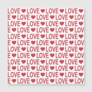 Red Love Pattern Magnetic Card