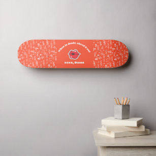 Red Love personalised Skateboard