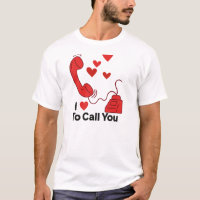 Red Love Phone – Cute Retro Call Illustration