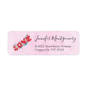 Red Love Text in Bold Block Lettering
