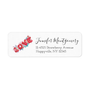 Red Love Text in Bold Block Lettering