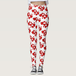 Red lovely harts  Leggings