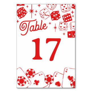 Red Lucky In Love Dice & Cards Wedding