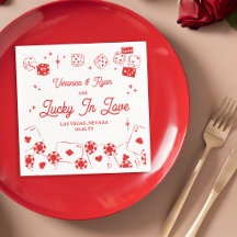 Red Lucky In Love Dice Engagement Wedding