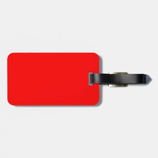 Red Luggage Tag (Back Horizontal)
