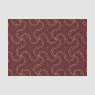 Red Luxurious Wavy Stripes Pattern Tissue Paper
