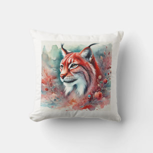 Red Lynx 010924AREF110 - Watercolor Throw Pillow