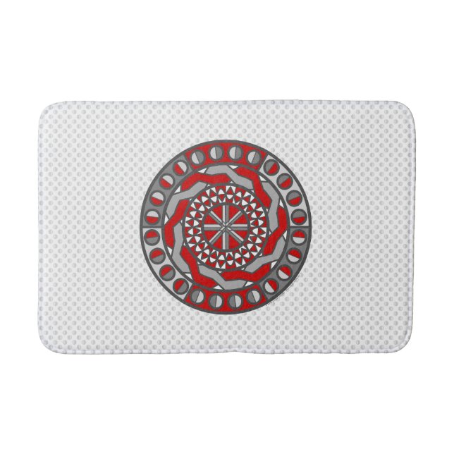 Red Machinery Bath Mat (Front)