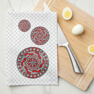 Red Machinery Hand Towel