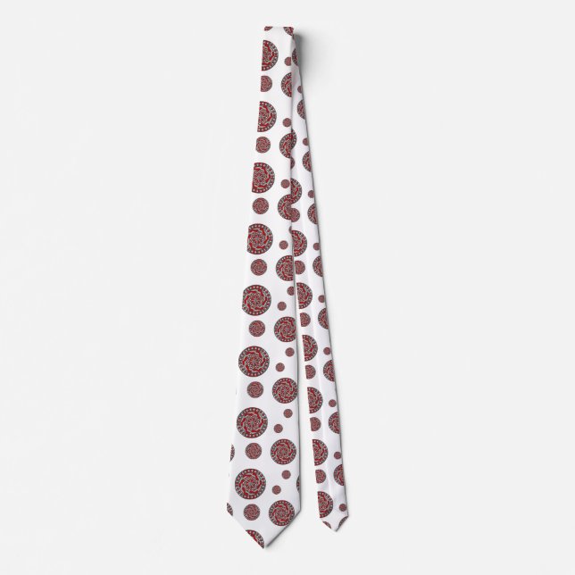 Red Machinery Men's Neck Tie (Front)
