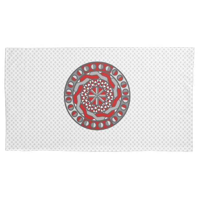 Red Machinery Pillow Case (Front)