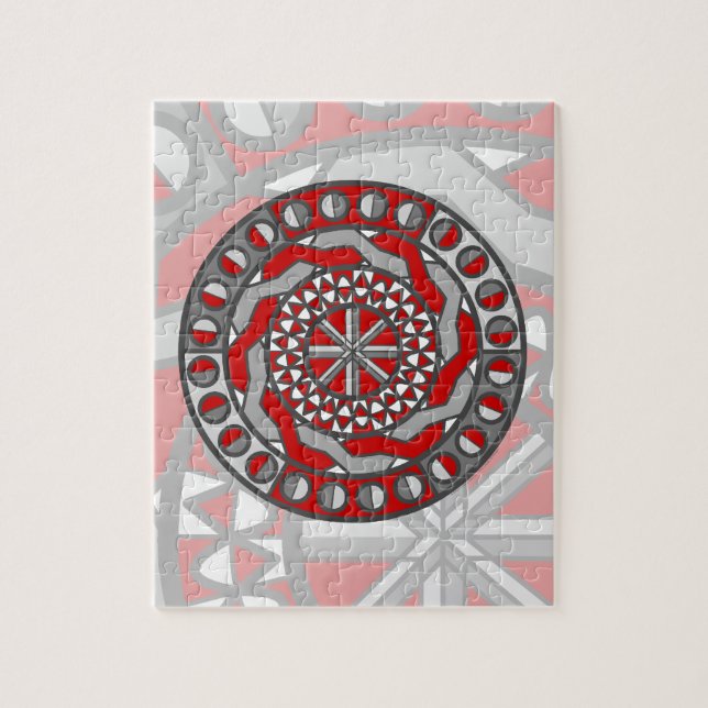 Red Machinery Puzzle (Vertical)