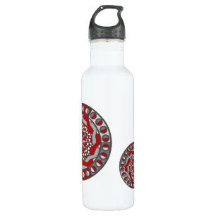 Red Machinery Water Bottle