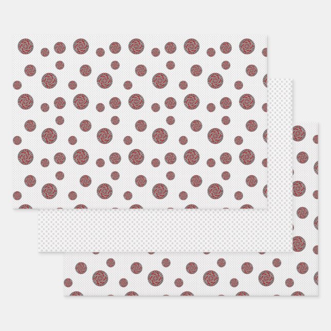 Red Machinery Wrapping Paper Set (Set)