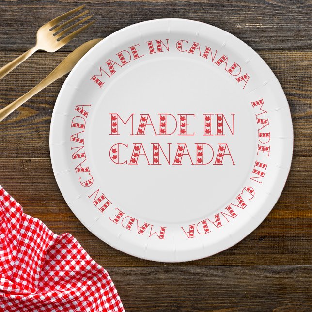 Red Made In Canada Paper Plates (Creator Uploaded)