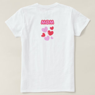 Red Magenta Hearts Mom WON YOUR HEART Party Basic T-Shirt