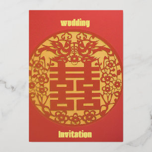 Red magpie happy word paper cutting