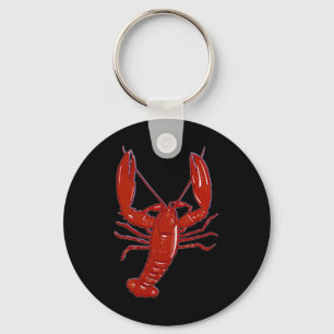 Red Maine Lobster Clic Design Nautical Boating Keychain